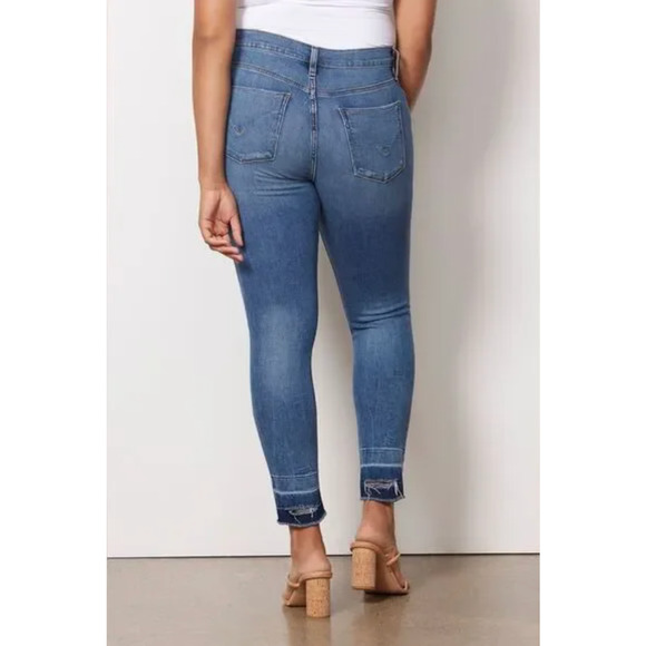 HUDSON NWT Nico Midrise Super Skinny Denim Jeans in Roses Wash // 0 - Picture 2 of 11